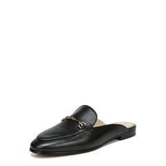Sam Edelman Laurna Linnie Blakc Leather Elegant Slip On Pointed Toe Classic Mules