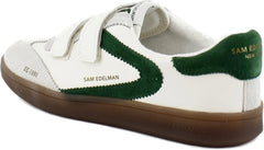 Sam Edelman Talia Optic White/Bright Pine Rounded Toe Low Top Flat Sneakers