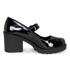 Chariot & Co Rush Black Patent Platform Mary Janes Loafer Ankle Strap Pumps 7