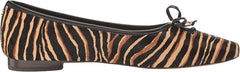 Sam Edelman Meadow Tan Multi Slip On Squared Toe Bow Detailed Ballet Flats