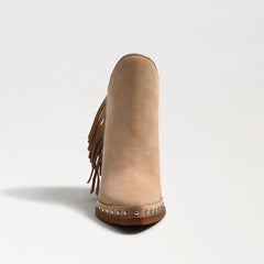 Sam Edelman Willie Pointed Toe Western Block Heel Womens Fringe Ankle Booties