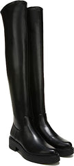 Circus By Sam Edelman Nat Black Round Toe Inner Ankle Zipper Over-the-Knee Boots