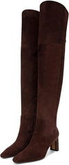Sam Edelman Shea Cafe Noir Pointed Toe Block Heeled Over The Knee Fashion Boots