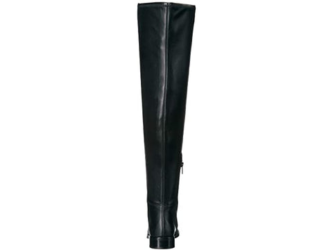 Vince Camuto Hailie Black Leather Pointed Over-the-Knee Leather Boots