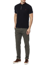 Roberto Cavalli Men's Classic Short Sleeve Polo Navy FST645A#21004926