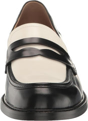 Sam Edelman Colin Black/Bright White Leather Slip On Rounded Toe Classic Loafers
