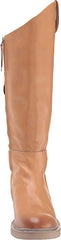 Sam Edelman Fable Cashew Leather Zipper Block Heel Round Toe Knee High Boots