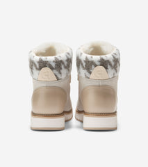 Cole Haan Zerogrand Explore Upstate Hiker Birch/Ivory/Faux Shearling Ankle Boots