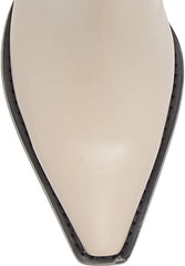 Jeffrey Campbell Dagget Natural Mid-Calf Pointed Toe Western Heeled Boots