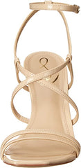 Sam Edelman Lela Light Latte Strappy Ankle Strap Open Toe Flared Heel Sandals