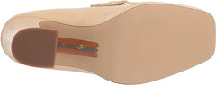 Sam Edelman Jed Eggshell Slip On Squared Toe Block Heeled Platform Loafers Shoes