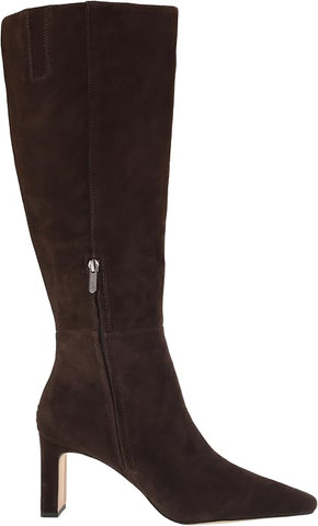 Sam Edelman Sylvia Chocolate Brown Athletic Calf Pointed Toe Knee High Boots