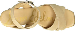 Sam Edelman Josefine Camel Suede Block Heel Ankle Strap Open Toe Heeled Sandals