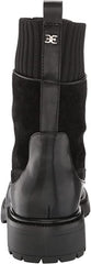 Sam Edelman Leone Black Chunky Block Heel Closed Toe Zipper Combat Ankle Boots