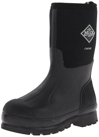 The Original MuckBoots Adult Chore Mid Boot Black Waterproof Snow Muck Boots (Men's 9 M/Women's 10 M)