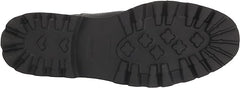 Dolce Vita Moana H2O Black Leather Pull On Rounded Toe Lugged Sole Ankle Boots