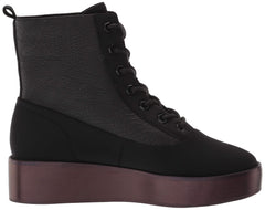 Kelsi Dagger Freeze Black Fashion Wedge Lace Up Platform Genuine Leather Bootie