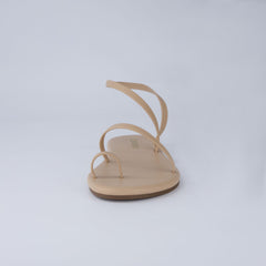 CUSHIONAIRE Chai Nude Flat Open Toe Comfortable Slip-On Casual Sandals 6.5