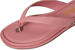 Sam Edelman Remi Pink Lily Open Toe Thonk Flat Slides Beach Flip Flops Sandals