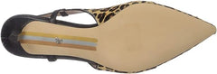 Sam Edelman Denia New Nude/Black Ankle Strap Pointed Toe Kitten Heeled Pumps