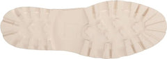 Dolce Vita Moana H2O Off White Leather Pull On Round Toe Lugged Sole Ankle Boots