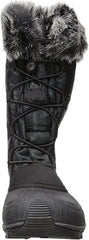 Kamik Momentum Teal Blue Pull On Rounded Toe Waterproof Fur Trim Ankle Snow Boot