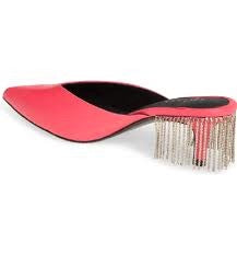 Cecelia New York Dorian Neon Pink Slip On Dress Pointed Toe Womens Sandals