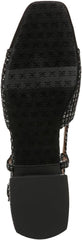 Sam Edelman Kara2 Black Boucle Multi Squared Toe Slingback Flats Sandals Loafers