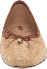 Sam Edelman Meadow Bleached Beechwood Slip On Square Toe Bow Detail Ballet Flats