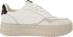 Sam Edelman Blaine White/Light Stone/Black Lace Up Rounded Toe Chunky Sneakers