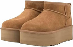 Shoes8teen Platform Mini Boot Short Ankle Boot Fur Platform Anti-Slip Outdoor Boots 8