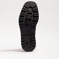 Sam Edelman Laguna Black Leather Chelsea Ankle Moto Rounded Toe Pull On Boot