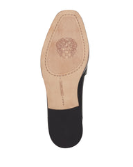 Vince Camuto Breenan Black/Taupe Slip On Squared Close Toe Chain Detailed Loafer