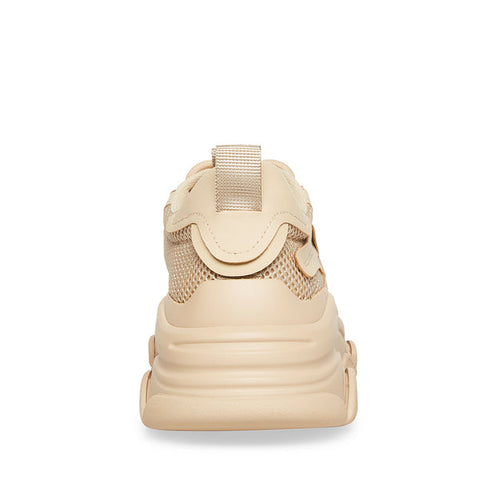 Steve Madden Possession Tan Nude Lace Up  Boyfriend Chunky Platform Sneakers