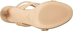 Nine West Lexy 3 Light Natural Rounded Open Toe Buckle Stiletto Heeled Sandals
