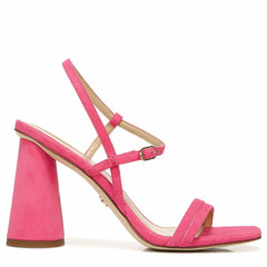 Sam Edelman Kit Dahlia Pink Square Toe Slingback Cylindrical Block Heel Sandals