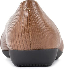 Cliffs By White Mountain Clara Tan/Es-print Slip-On Rounded Toe Ballet Flats