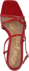 Sam Edelman Emmie Summer Red Square Open Toe Strappy Buckle Block Heeled Sandals