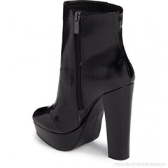 Jessica Simpson Sebille Black Patent Sky High Platform Fashion Ankle Booties
