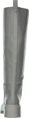 Sam Edelman Larina Pebble Grey Leather Chunky Lug Sole Knee High Riding Boots