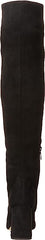 Sam Edelman Cosette Black Suede Square Toe Block Heel Over the Knee Fashion Boot