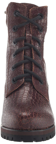 Kelsi Dagger Trek Oxblood Red Leather Block Heel Lace-up Combat Platform Bootie