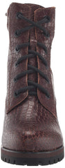 Kelsi Dagger Trek Oxblood Red Leather Block Heel Lace-up Combat Platform Bootie