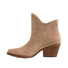 Sam Edelman Willie Pointed Toe Western Block Heel Womens Fringe Ankle Booties