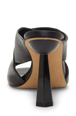Vince Camuto Women's Averessa Wrapped Heel Peep-Toe Mule BLACK