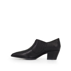 Sam Edelman Roy Black Leather Fashion Pull On Pointed Toe Block Heeled Sandals 8.5