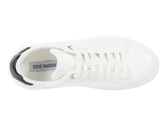 Steve Madden Women's Charlie Lace-up Platform Sneaker WHITE