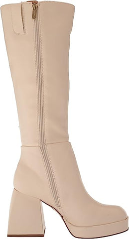 Circus By Sam Edelman Kylie Vanilla Bean Square Toe Knee High Chunky Heel Boots