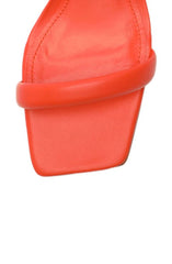 Schutz Ully Coral Double Straps Slip On Open Toe Block High Heel Sandals