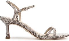 Sam Edelman Presley Sandshell Multi Squared Open Toe Ankle Strap Heeled Sandals
